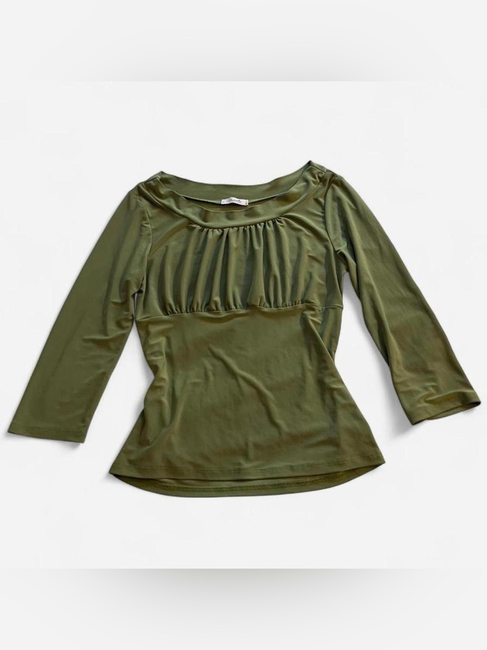 vintage olive green babydoll top